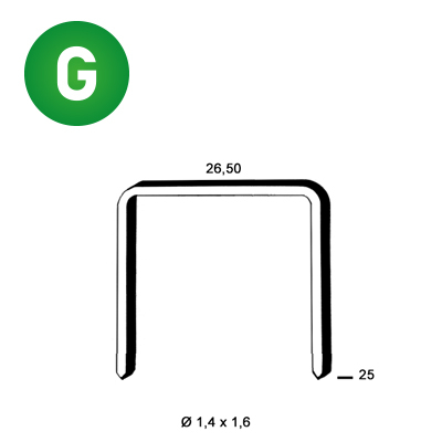 Staples WS-25 galv. ctd