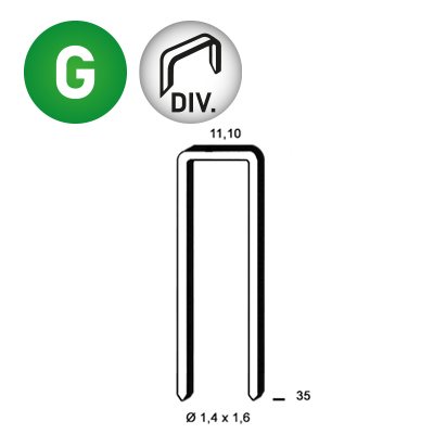 Staples Z-35 diverg. galv.rés.