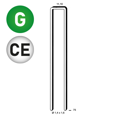 Agrafes Z-75 galva 12µ