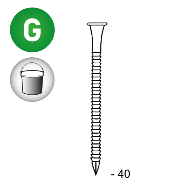 Anchor nails galv. 4,0 x 40 mm