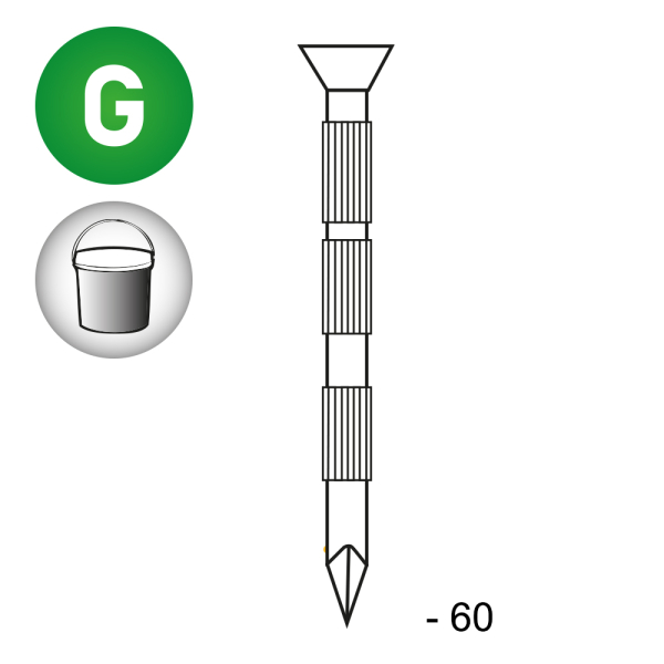 Seau 5kg-TC 3,5x60 striée galv