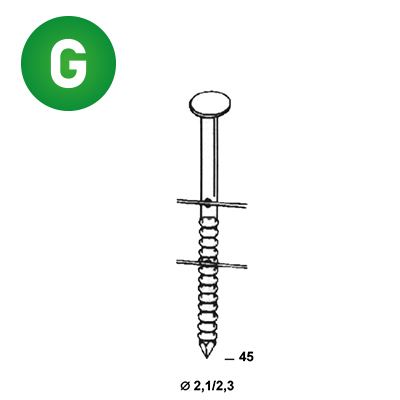 Coils BO 21/23 x 45 ring galv.