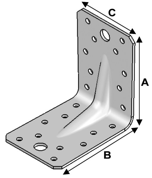 Bracket 90x90x65x2,5 INOX