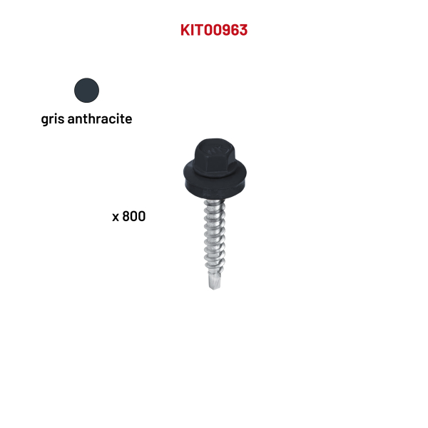 800  VHB 4,8x55 Gris anthracit