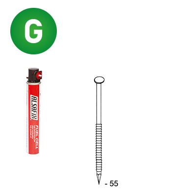 Pack 34° 2,8 x 55 ring galv.