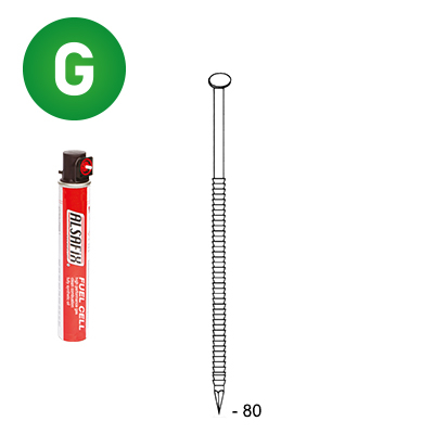 Pack 34° 2,8 x 80 ring galv.