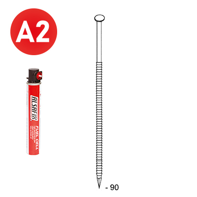 Pack 34° 3,1 x 90 ring INOX