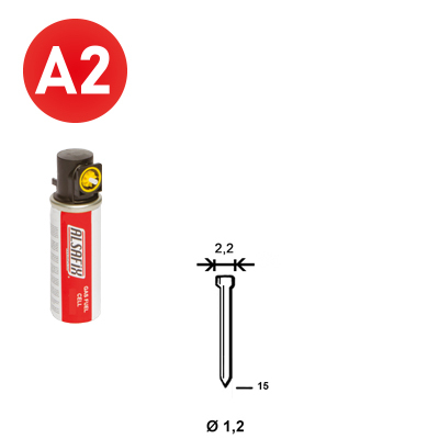 Pack 2.000 J-15 INOX + 2 gaz G