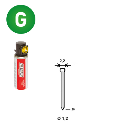 Pack 2.000 J-20 verzinkt + 2 G