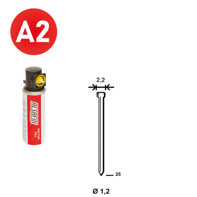 Pack 2.000 J-25 INOX + 2 gaz G