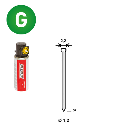 Pack 2.000 J-30 galva + 2 gaz