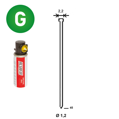 Pack 2.000 J-45 galva + 2 gaz