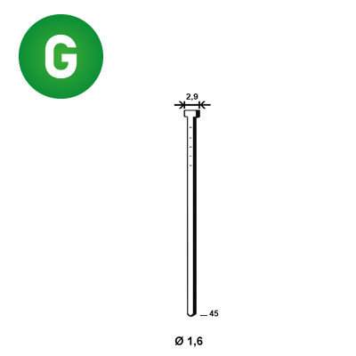 Brads 20°-16/45 galv.