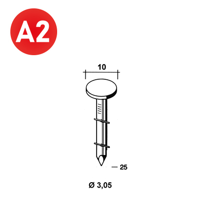 Coils 3,05 x 25 ring INOX