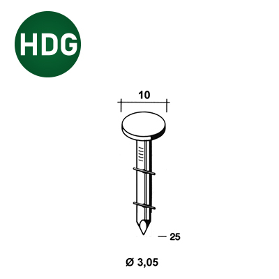 Coils 3,05 x 25 ring HDG