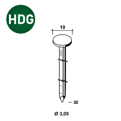 Coils 3,05 x 32 annelées HDG