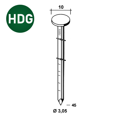 Coils 3,05 x 45 ring HDG