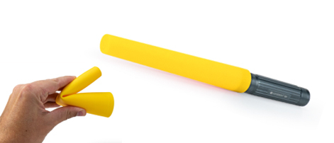 Traffic wand yellow in flexibl