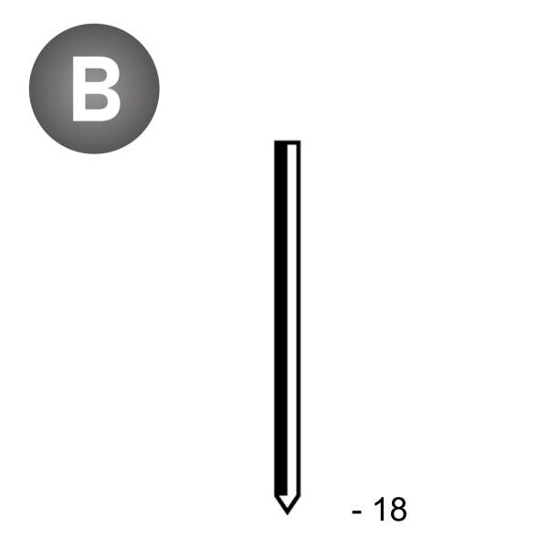 Pointe sans tête 1,3 x 18 mm