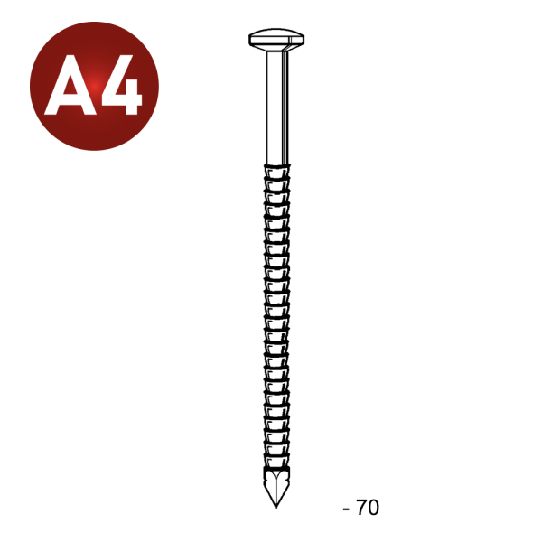 Nägel LK Rille Inox  3,1/3,4x7