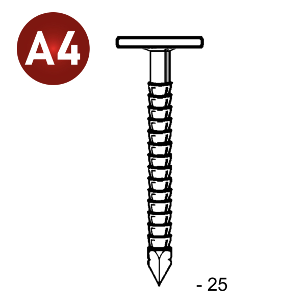 TEL ann.INOX  2,8/3.1x25 - 1kg