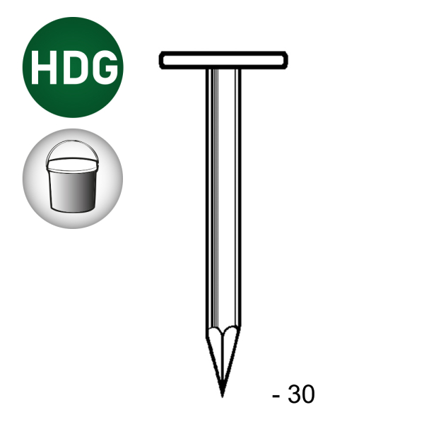 Seau 5kg- TEL 2,8x30 lisse HDG