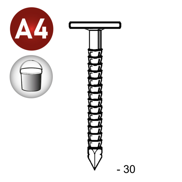 Seau 5kg-TEL 2,8/3,1x30an.inox