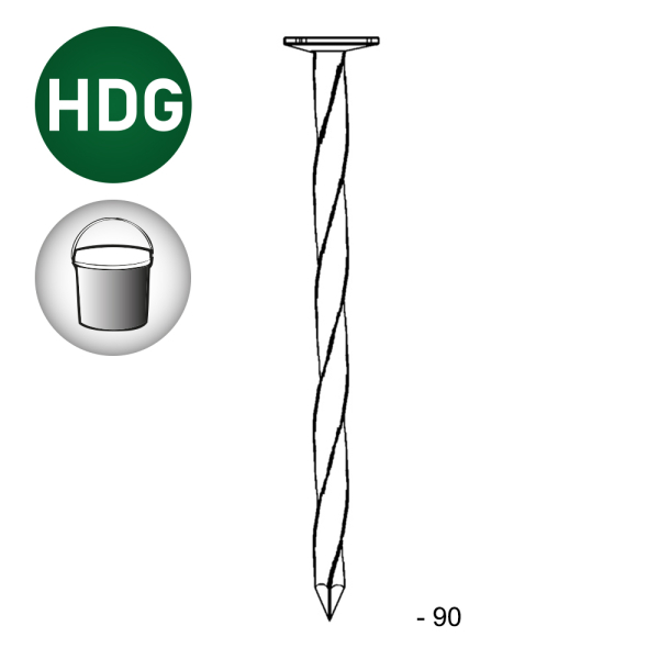 Seau 5 kg - TP 3,6x90 CT HDG