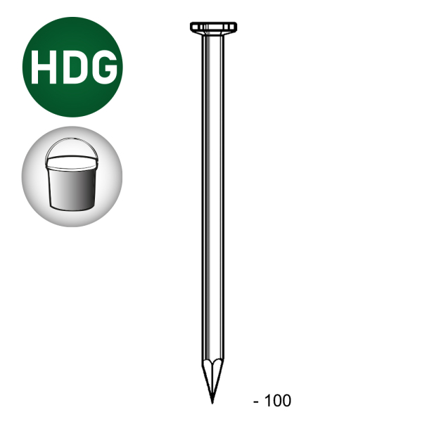 Seau 5 kg-TP 4,5x100 lisse HDG