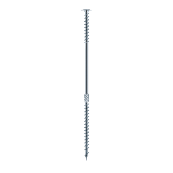 VDF double threaded zinc plated large head screw
