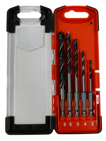 Set 5 forets bois 6 pans