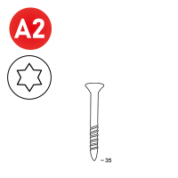 Scrails 25/28x35 Inox A2 TX15