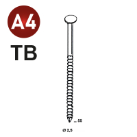 Coils S 25x55 ann. inox A4 TB