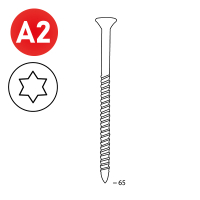 Scrail 28/32 x 65 INOX TX15