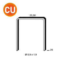 Staples JK590-25 mm copper