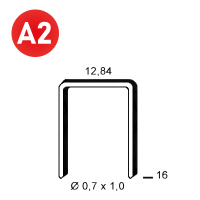 Agrafes A-16 INOX A2 (304)