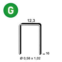 Agrafes AD-16 mm
