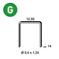 Staples D-14 galv.