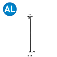 Brads DA-45 mm aluminium