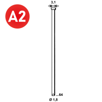 Brads DA-64 mm INOX
