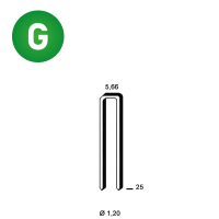 Staples E-25 galv. ctd