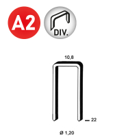 Staples GB-22 diverg. INOX