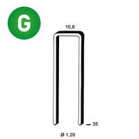 Agrafes GB-35 galva résinées