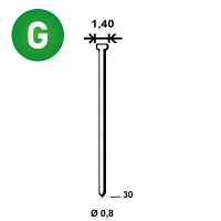 Minibrads JA-30 galva