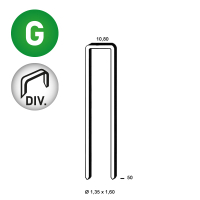 Staples L-50 diverg. galv.