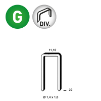 Staples Z-22 diverg. galv.rés.