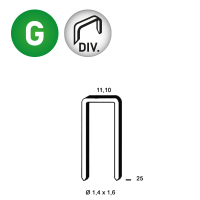 Staples Z-25 diverg. galv.rés.