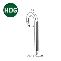 Crampillons bd 3,15x40/13 galv