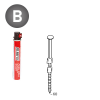 Pack 20° 2,9x60 Rille - 2200 N