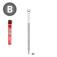 Pack 34° 2,8x80 Rille - 2200 N